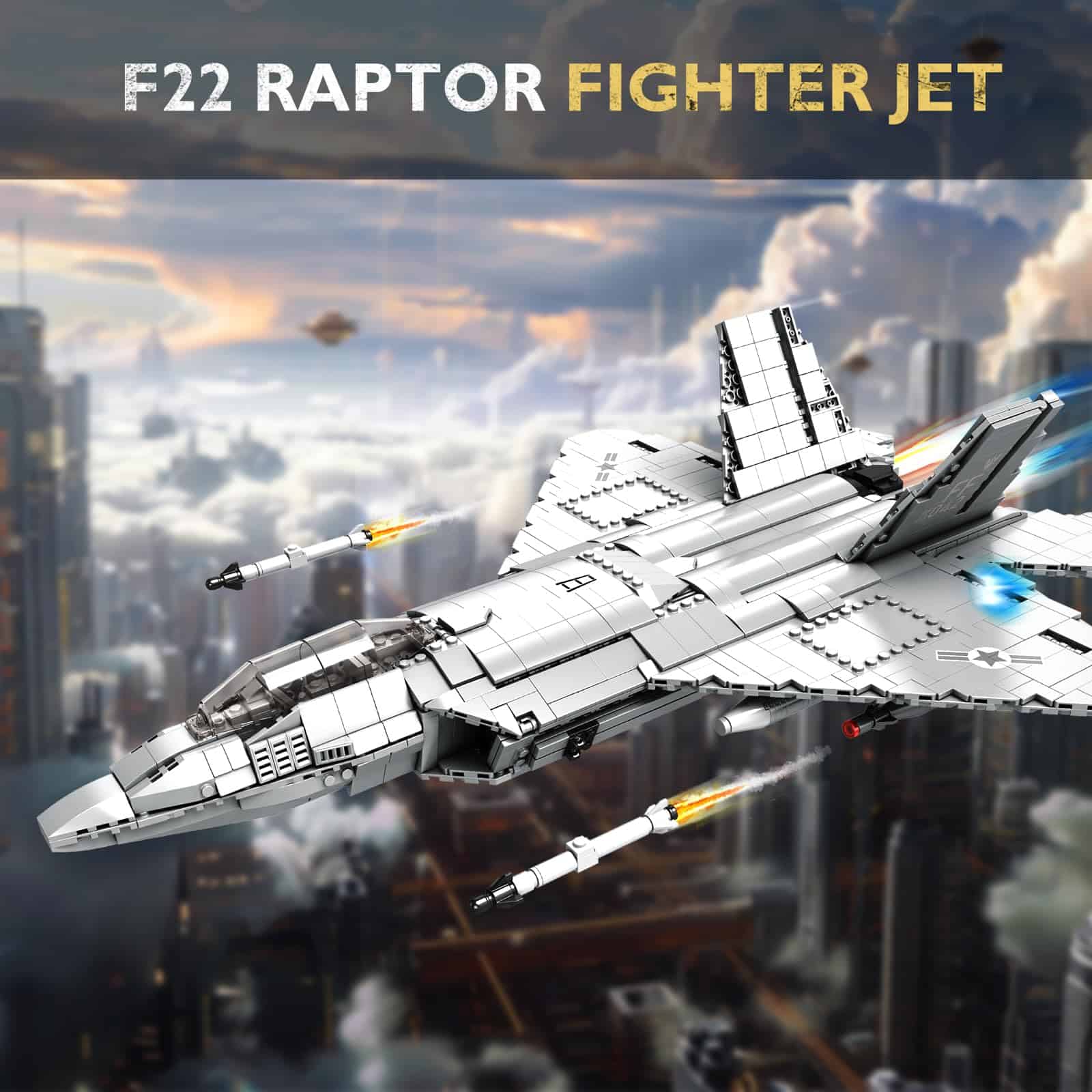 Set de bloques de construcción NUTCRACKER Fighter Jet - - Imagen 4