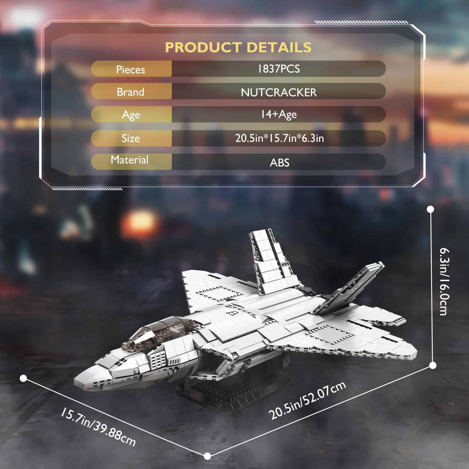 Set de bloques de construcción NUTCRACKER Fighter Jet - - Imagen 3
