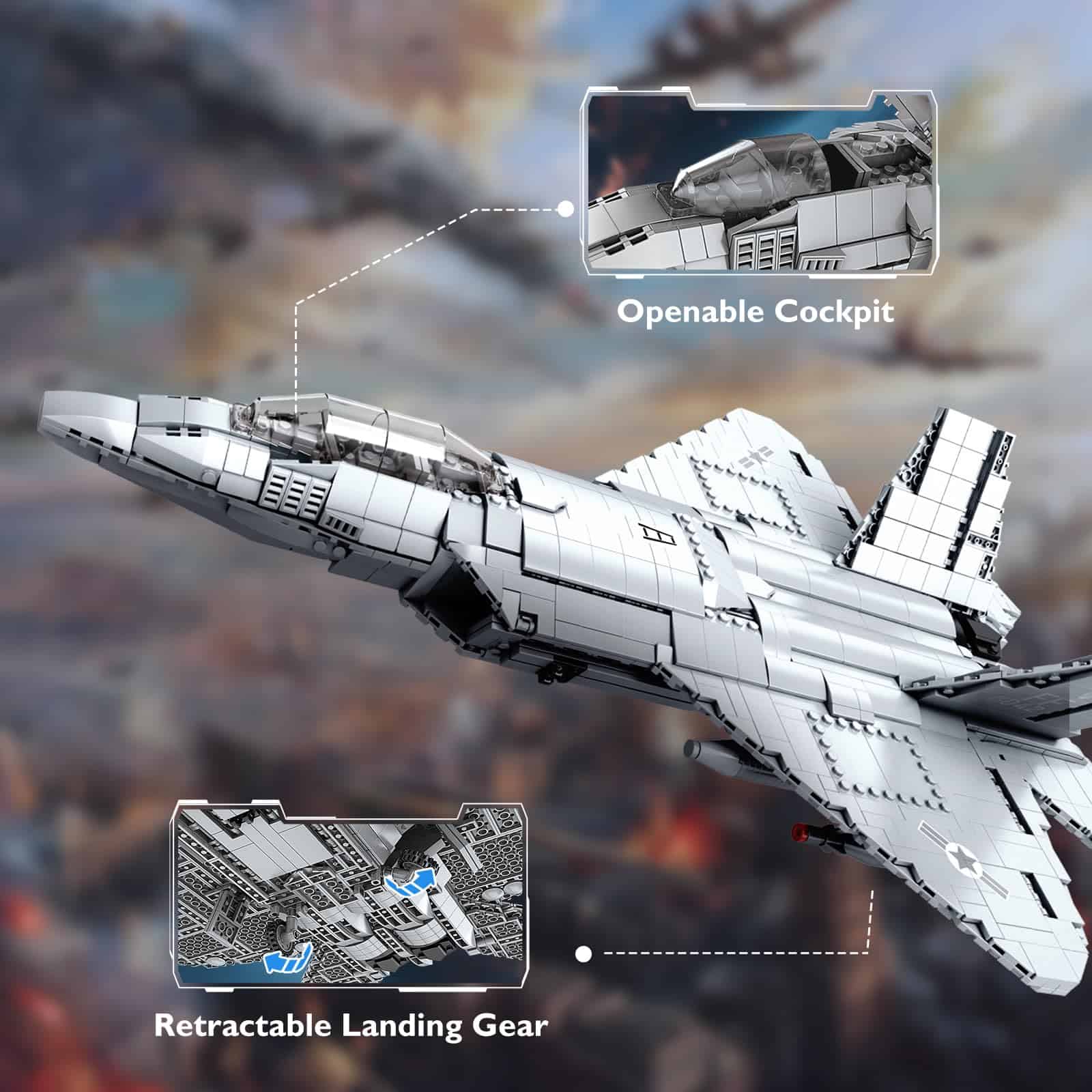 Set de bloques de construcción NUTCRACKER Fighter Jet - - Imagen 5