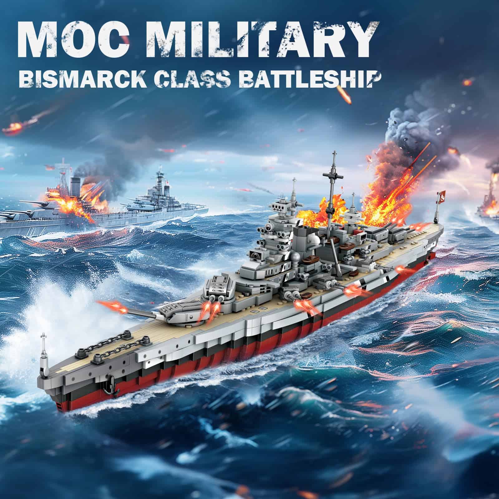 Set de Bloques de Construcción del Acorazado Bismarck - Imagen 8