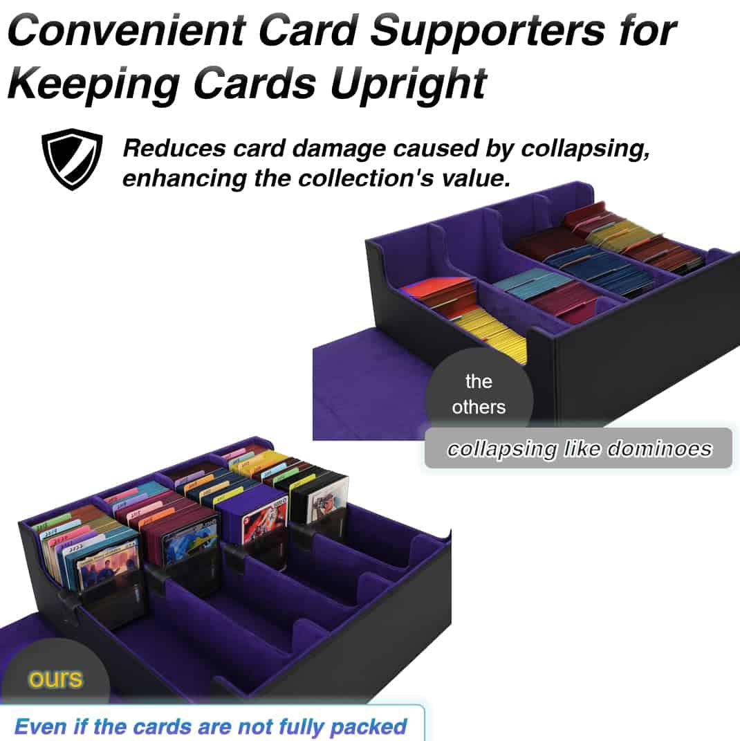Caja de Almacenamiento de Cartas Venssu Para -Negro y Morado - Imagen 5