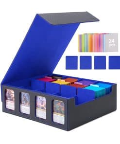 Caja de Almacenamiento de Cartas Venssu -Negro y Azul