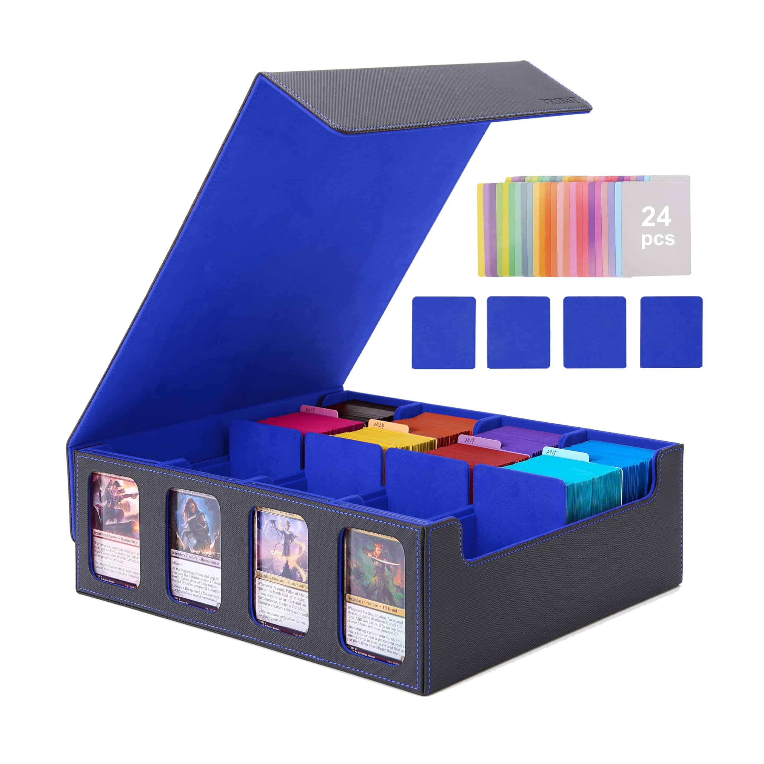Caja de Almacenamiento de Cartas Venssu -Negro y Azul