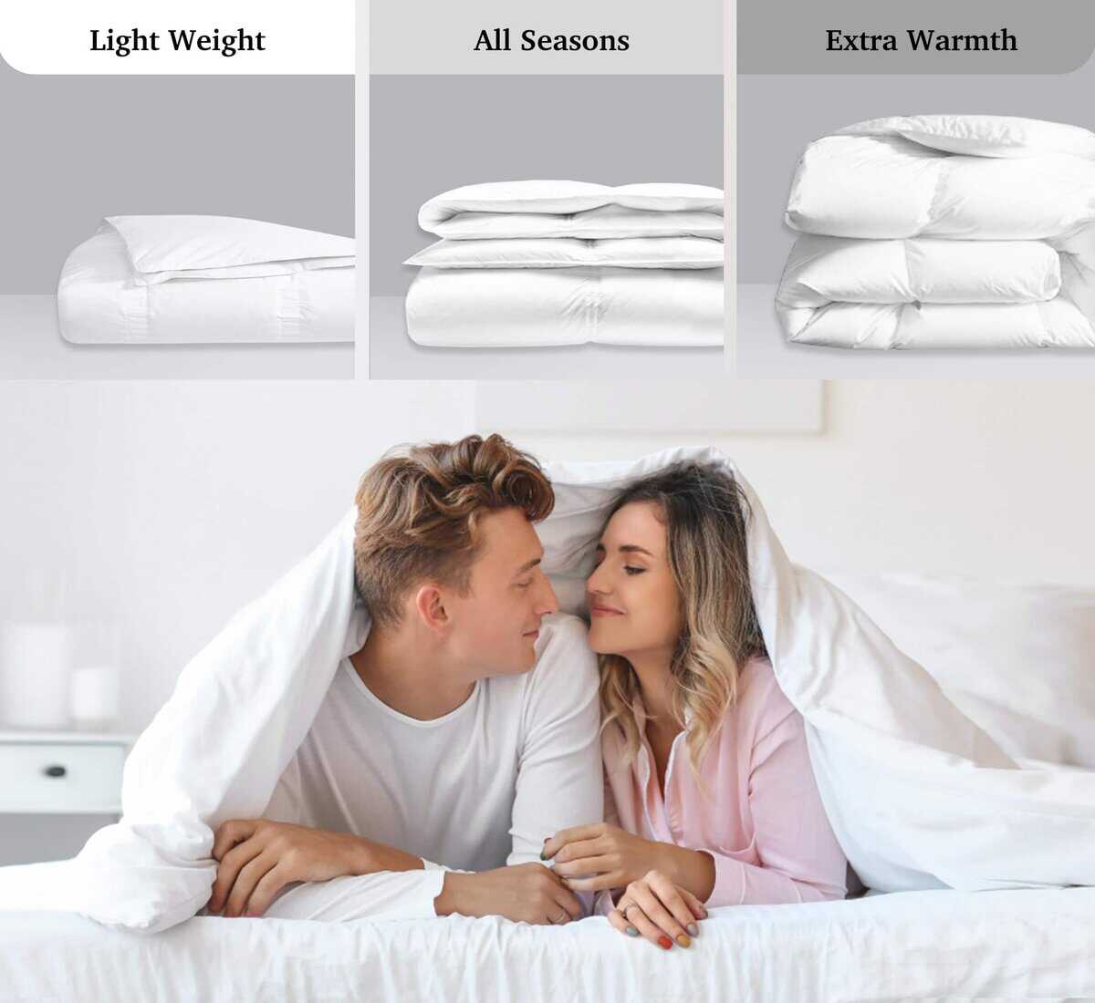 Edredón de Fibra de Plumón Blanco de Ganso Extra Cálido - Imagen 7