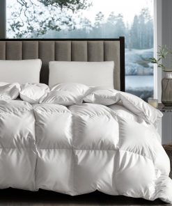 Edredón de Fibra de Plumón Blanco de Ganso Extra Cálido