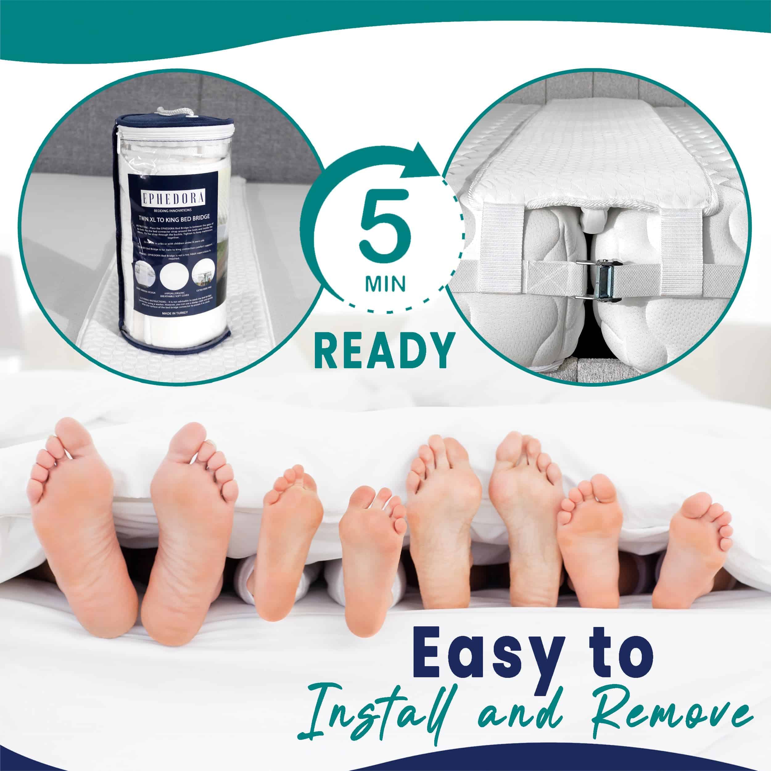 Kit de conversión de cama EPHEDORA 10" Extra -Blanco - Imagen 7