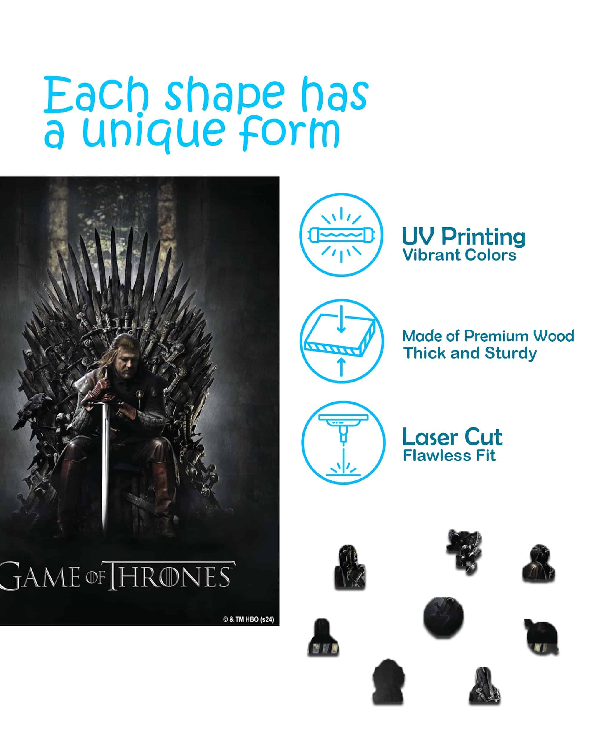 Rompecabezas de madera Game of Thrones de Crafthub para - Imagen 3