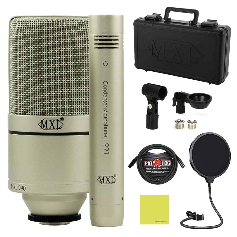 Paquete de micrófono para grabación clásica MXL 990/991 de