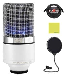 Micrófono de Condensador MXL 990 Blizzard LED Perfecto para