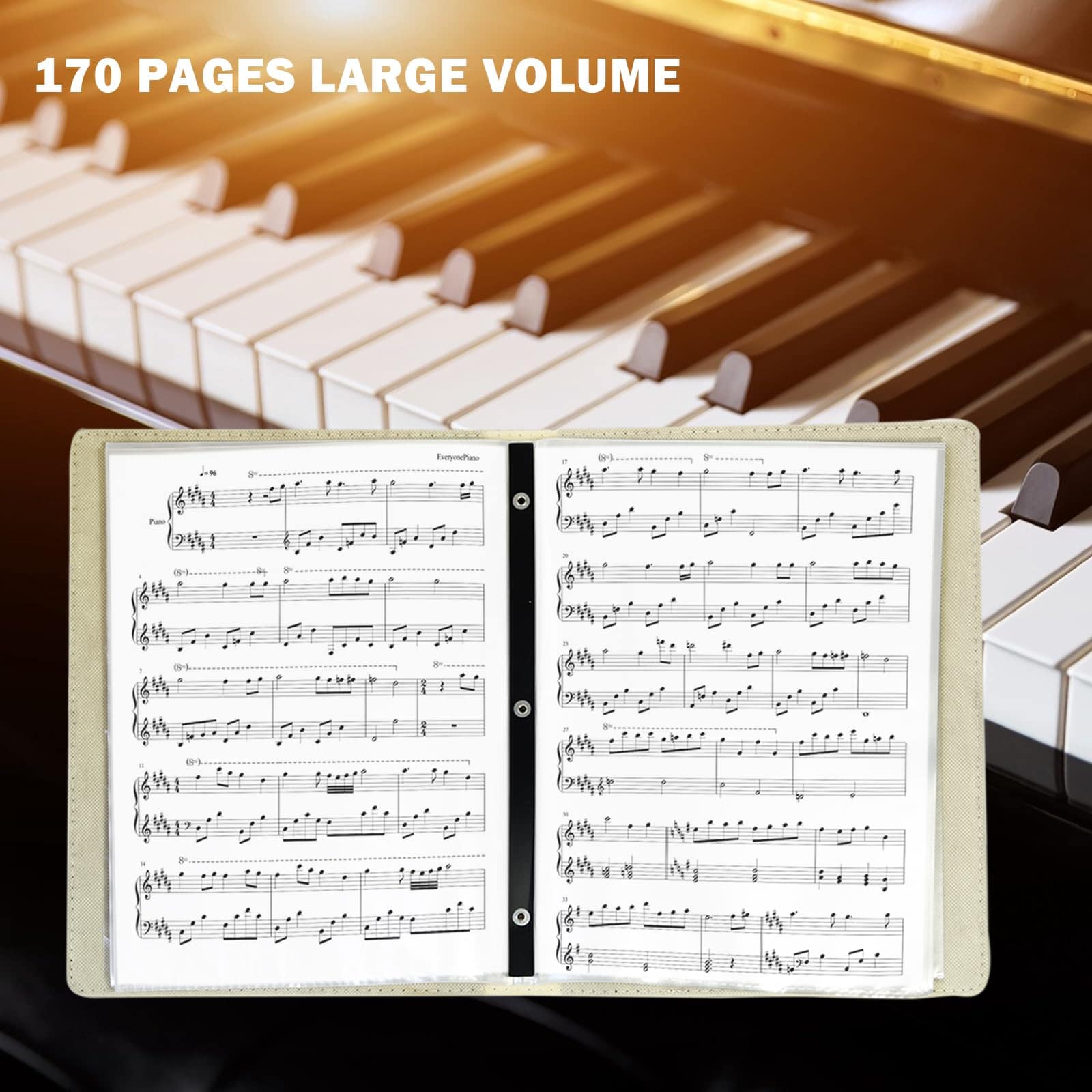 Carpeta de Partituras Ciwenkai 170 Páginas - Porta Música - Imagen 8