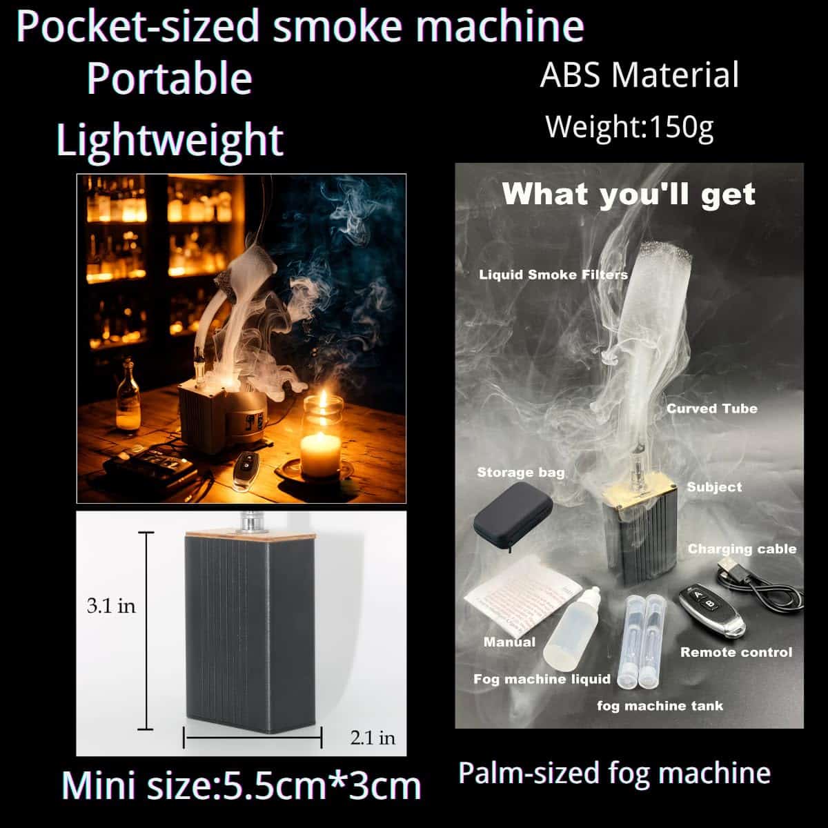 Máquina de Humo Mini, Máquinas de Humo para Eventos al Aire - Imagen 7