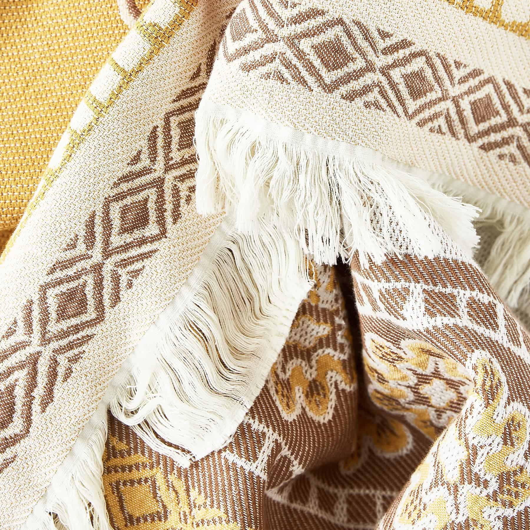 Manta de Muselina de Algodón 100% con Diseño Boho Cruz del - Imagen 5