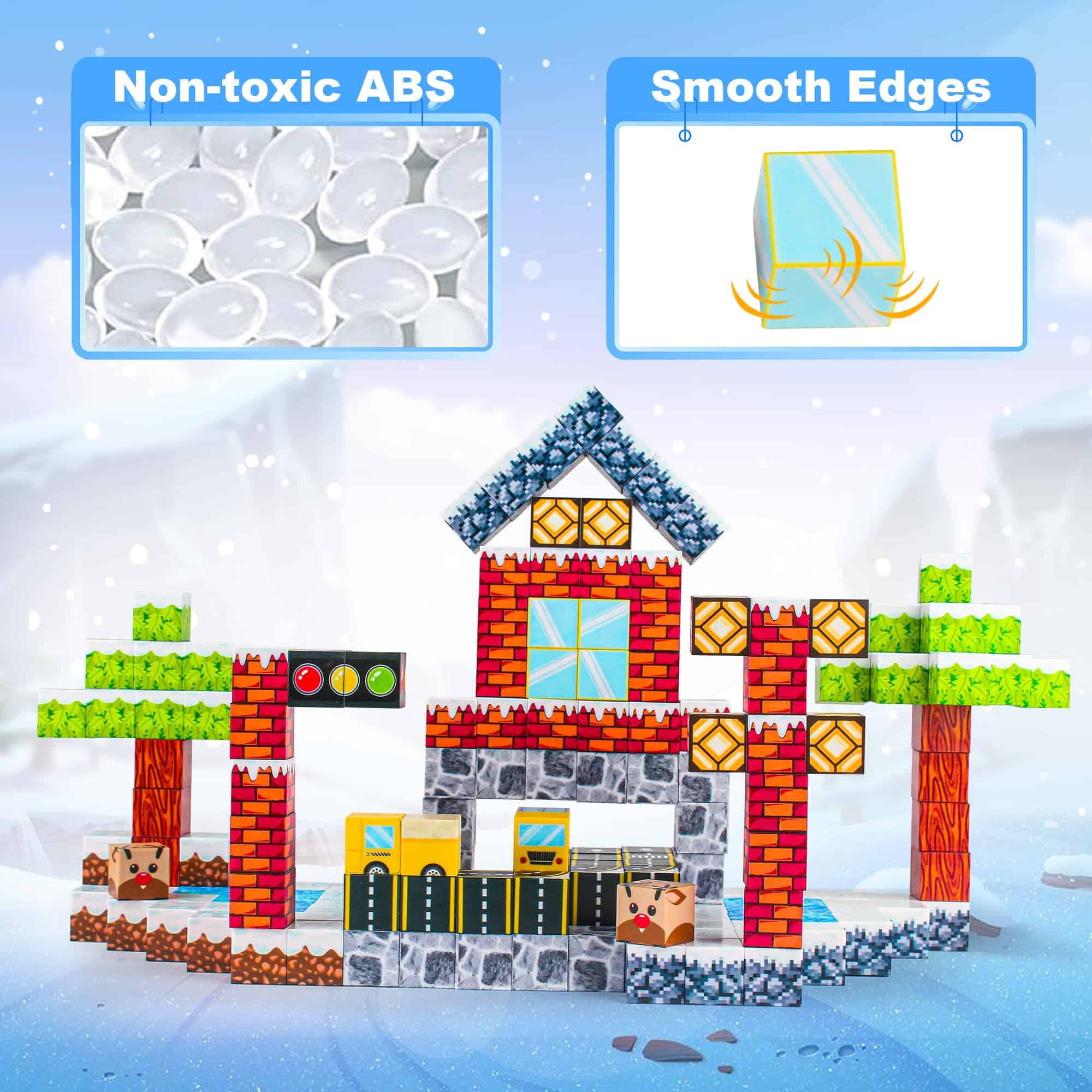 Bloques Magnéticos - 100 PCS Construye el Mundo Magnético - Imagen 5