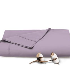Sábana Plana de 100% Algodón Puro Pizuna Queen Lavanda
