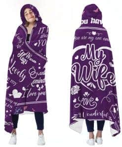 Manta con Capucha para Esposa - Regalo de Lana de Marido o