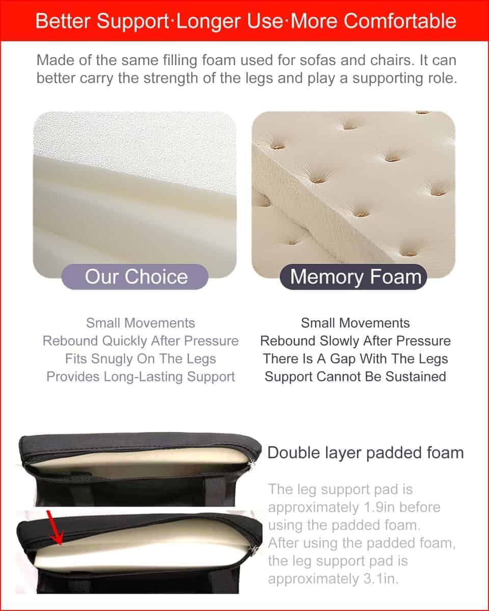 Pianotlbosx Soporte para Pierna de Coche Extensor de Pierna - Imagen 8