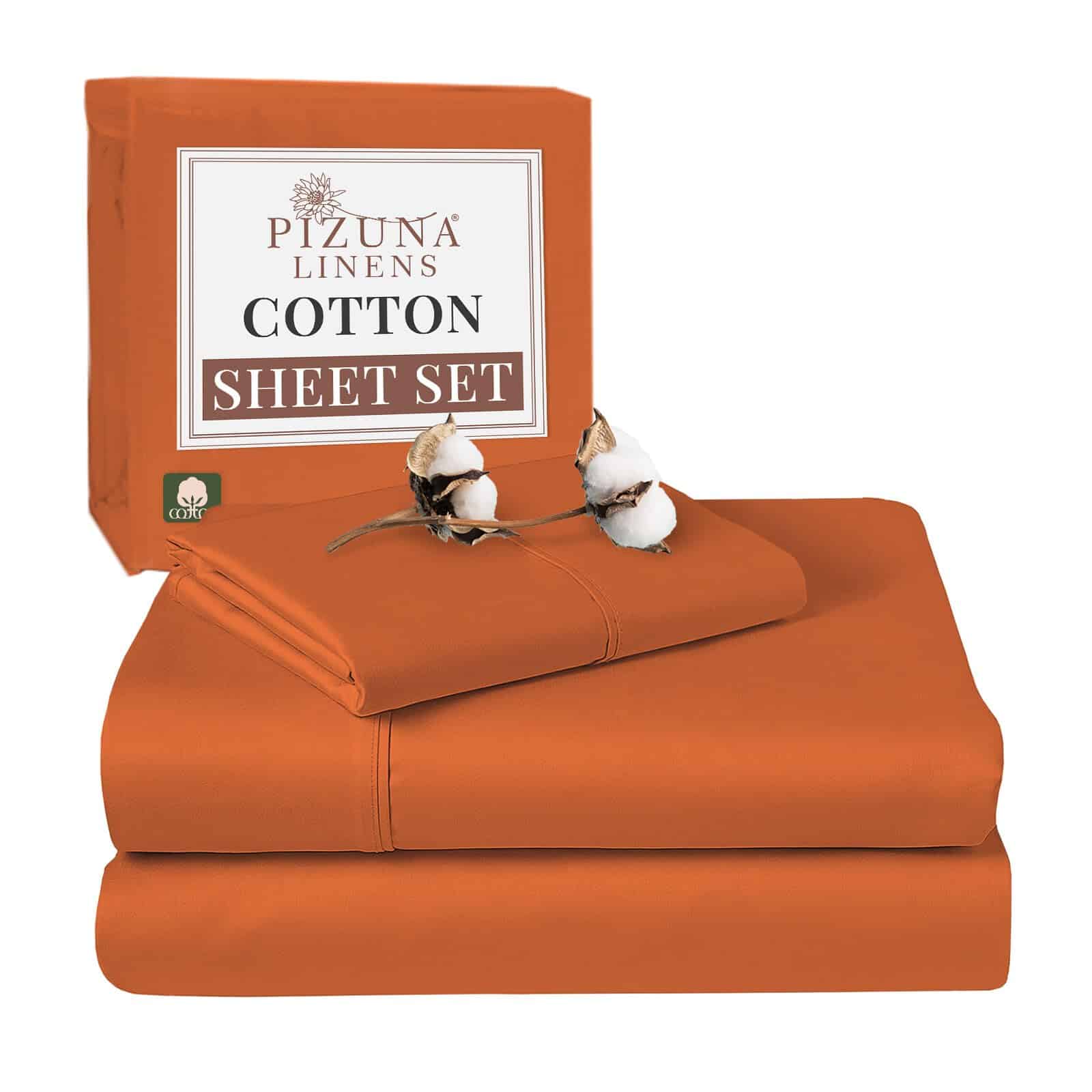 Juego de sábanas de 100% algodón Pizuna Pure Twin XL,