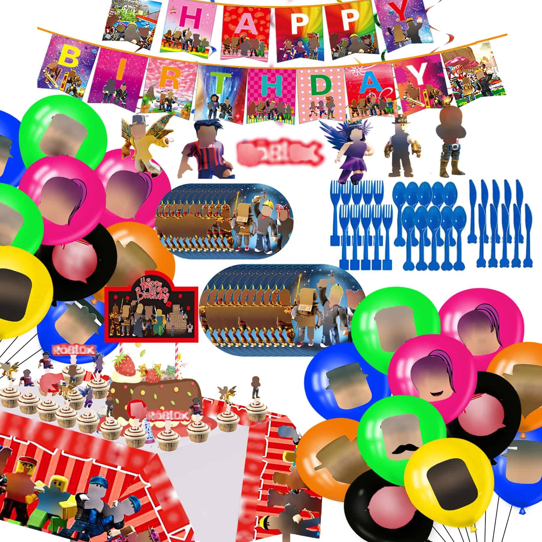 Juego de Suministros de Fiesta Temática de Cumpleaños de