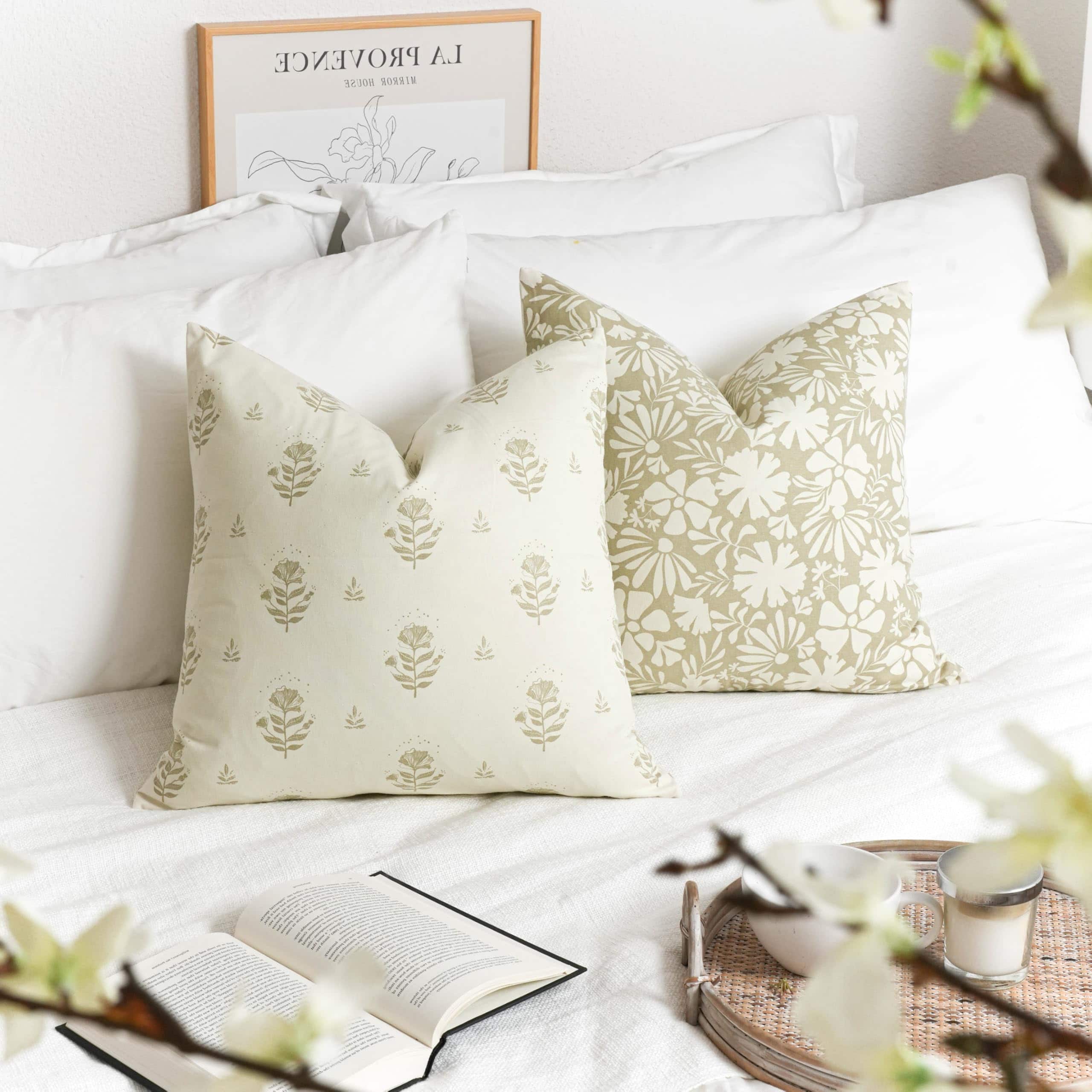 Funda de Almohada Decorativa Verde Claro SageSelvas 20x20 - Imagen 6