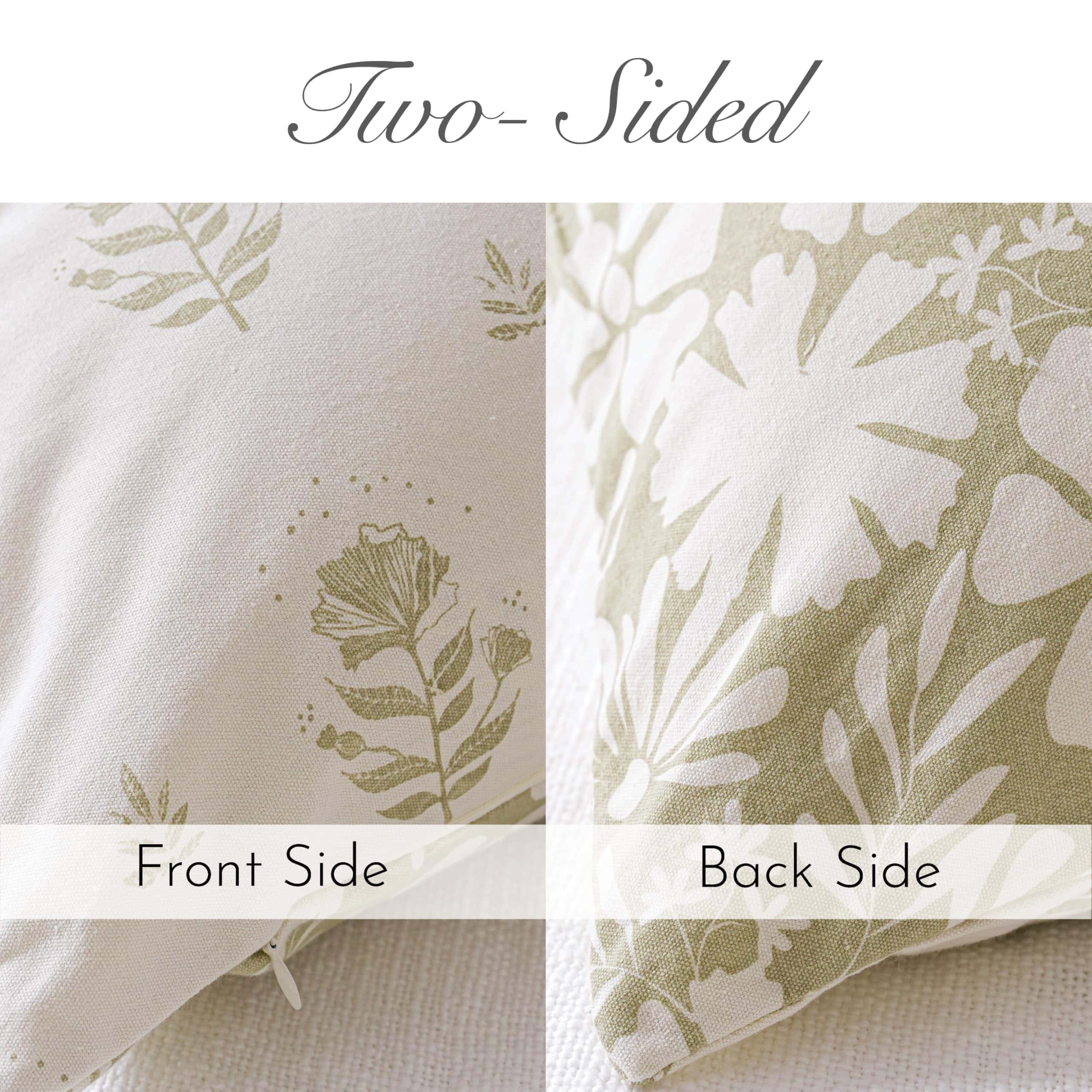 Funda de Almohada Decorativa Verde Claro SageSelvas 20x20 - Imagen 4