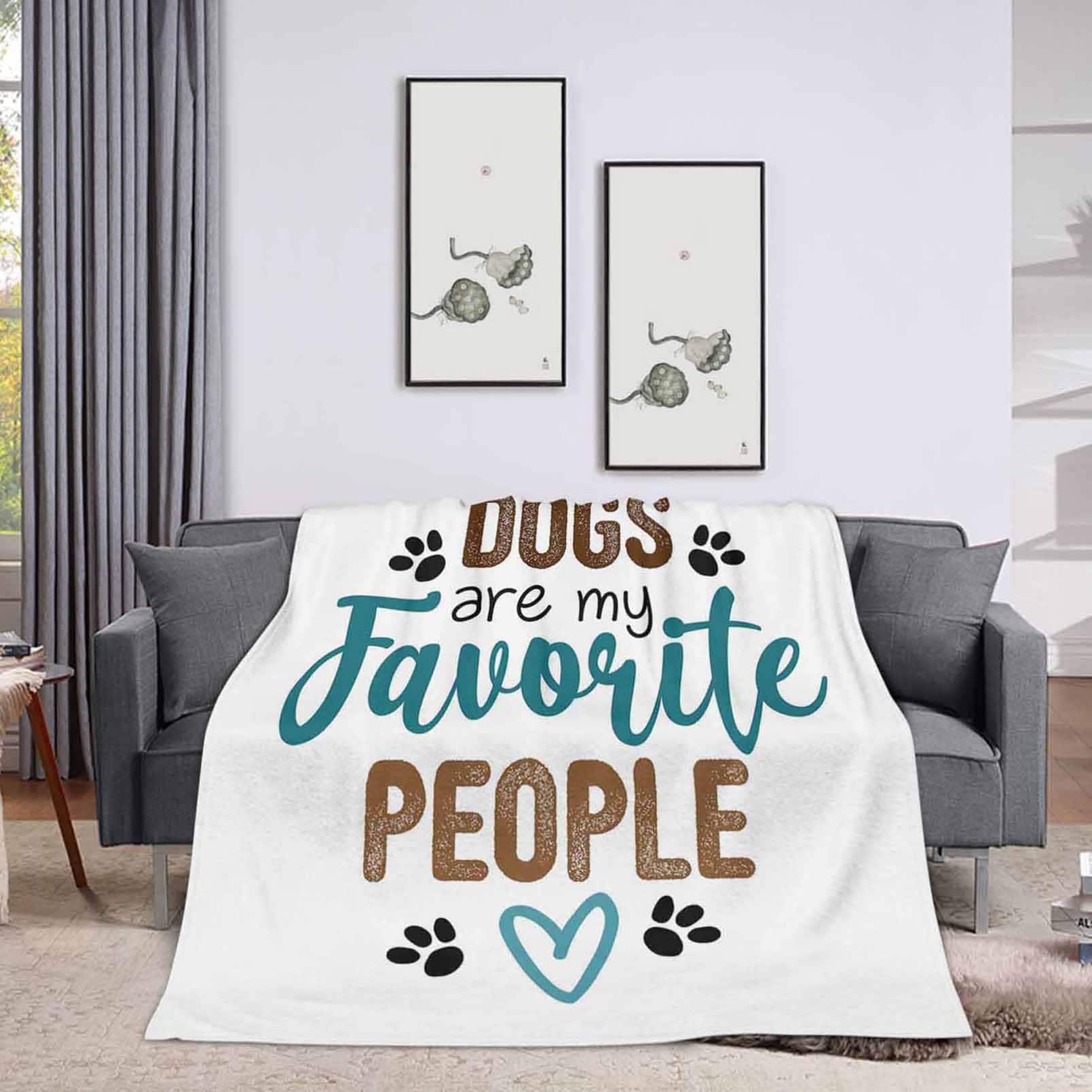 Manta de sofá de 60x80 pulgadas, Los Perros son Mis