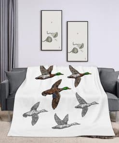 Manta de tiro 60x80 pulgadas,Pato Mallard Aves Silvestres