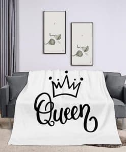 Manta de Lana 60x80 Pulgadas, Divertida Corona de Reina