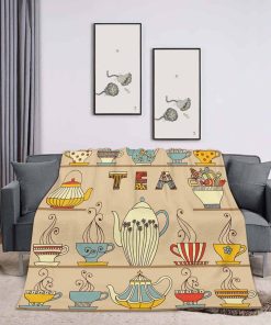 Manta de 60x80 pulgadas, Manta de té, tetera y café