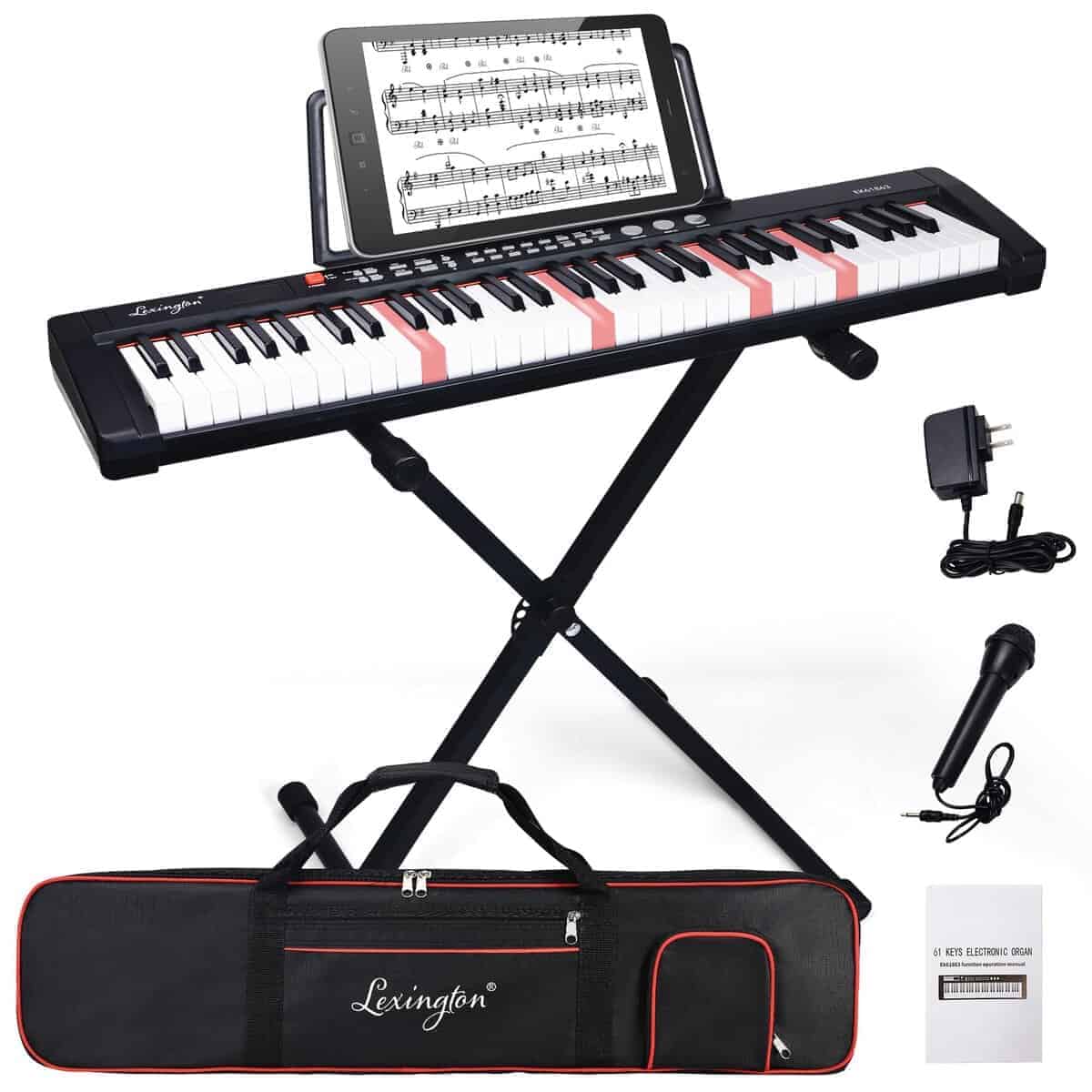 Piano de Teclado Lexington de 61 Teclas, Conjunto Completo