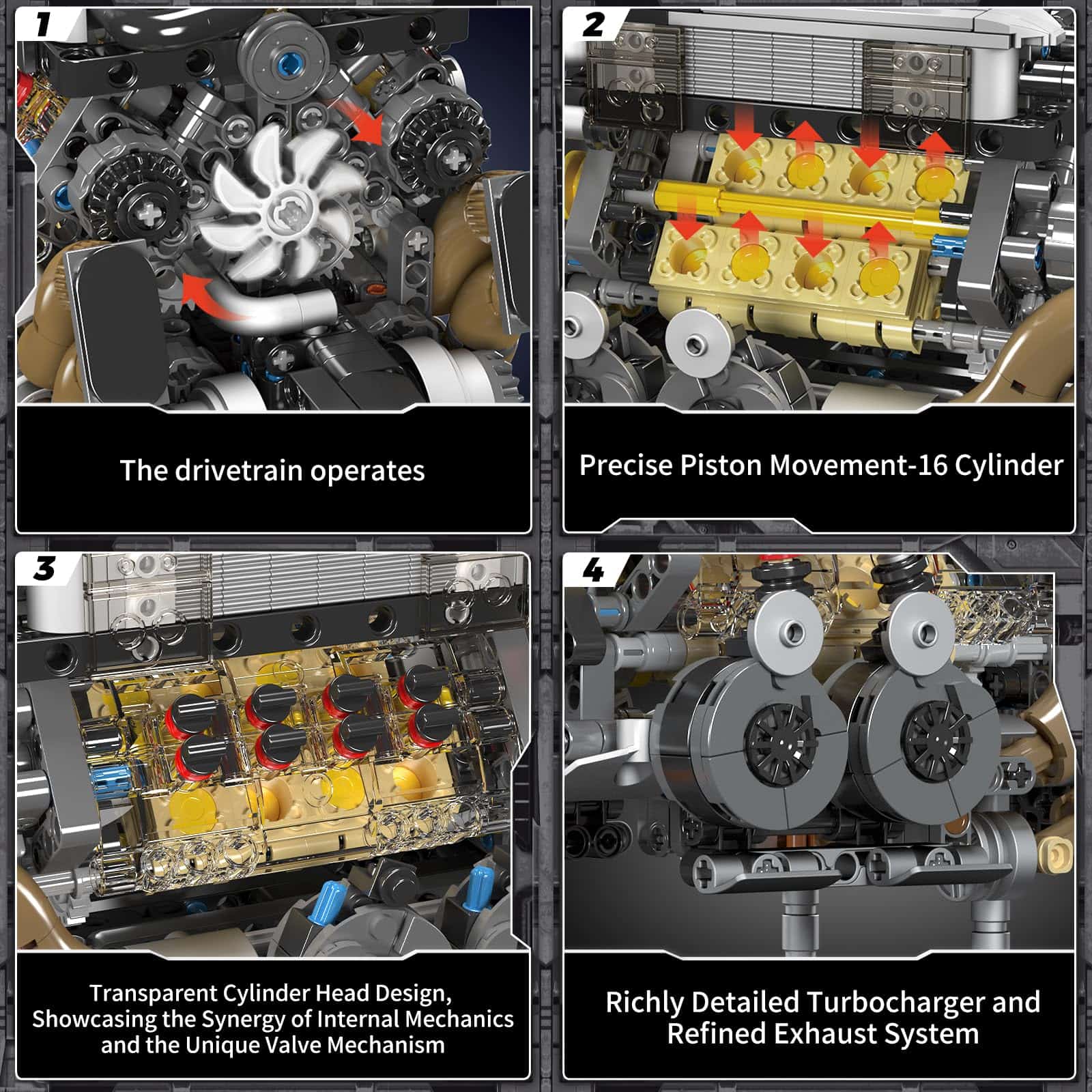 Juego de Bloques de Construcción de Motor Mould King 10131 - Imagen 5