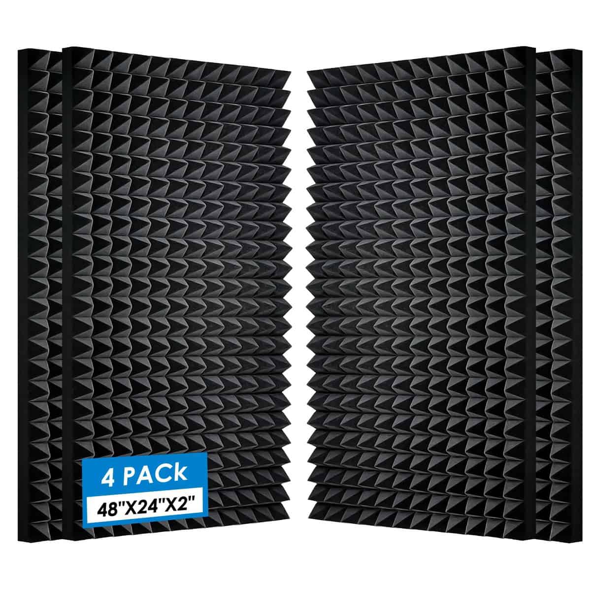 Paneles de Espuma Acústica, 48 x 24 x 2 Pulgadas, Diseño
