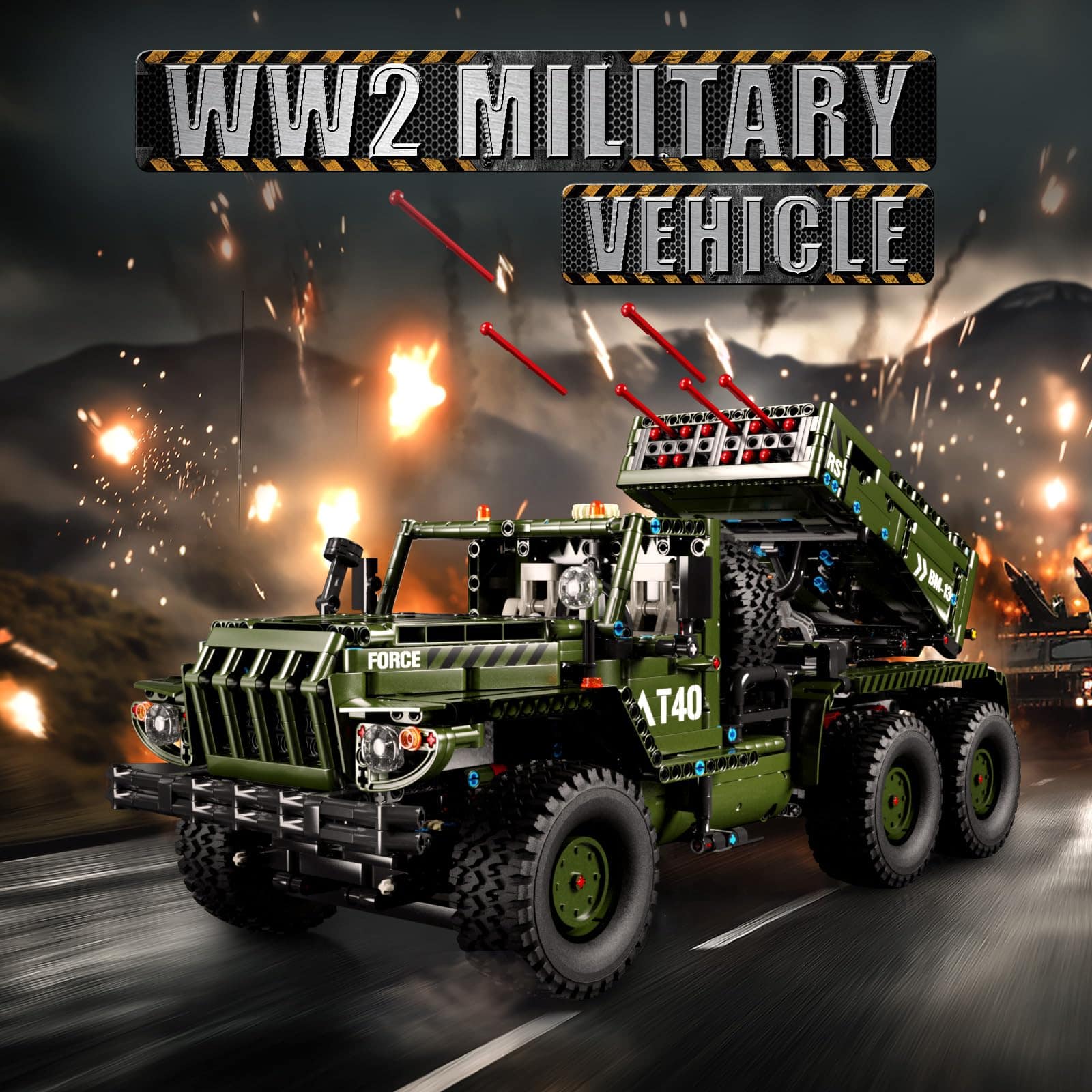 Set de Bloques de Construcción de Vehículos Militares - Imagen 6