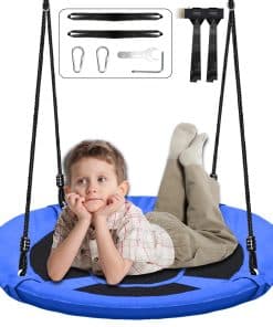 Columpio de Árbol de 40 Pulgadas Azul para Niños y Adultos