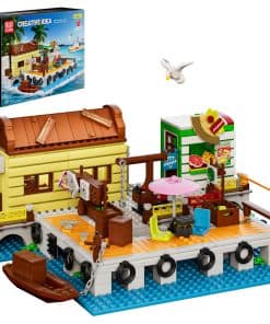 Juego de construcción de Mould King Fishing Boat Dock para