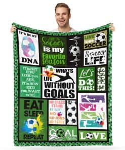 Manta de Fútbol de Felpa Súper Suave para Niños y Niñas