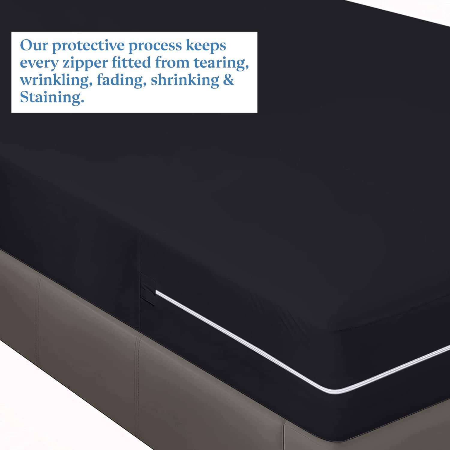 Sábana Ajustable con Cierre - Sábana Ajustable -Negro Median - Imagen 6