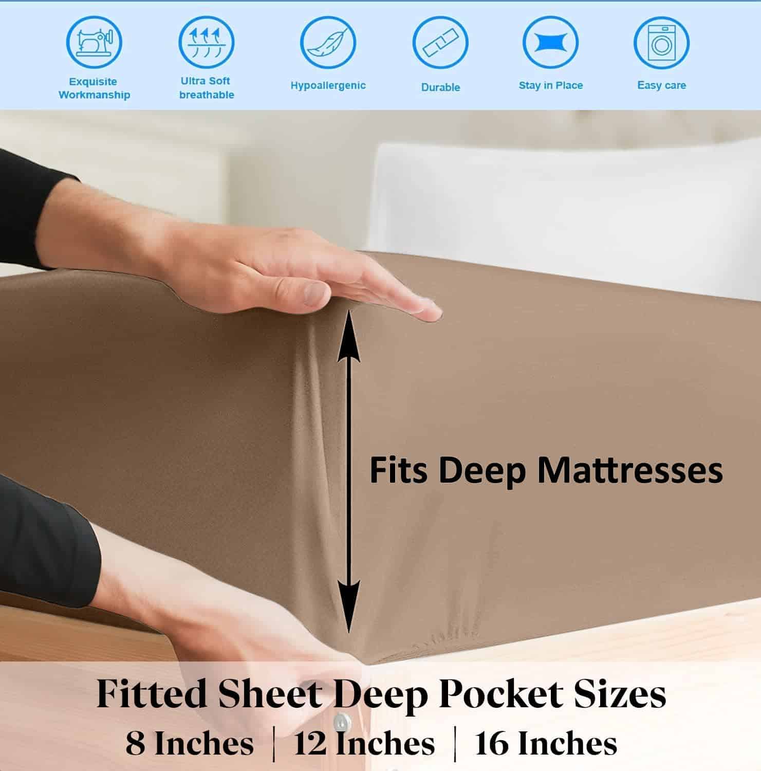 Sábana Ajustable con Cierre - Sábana Ajustable Tamaño King - Imagen 5