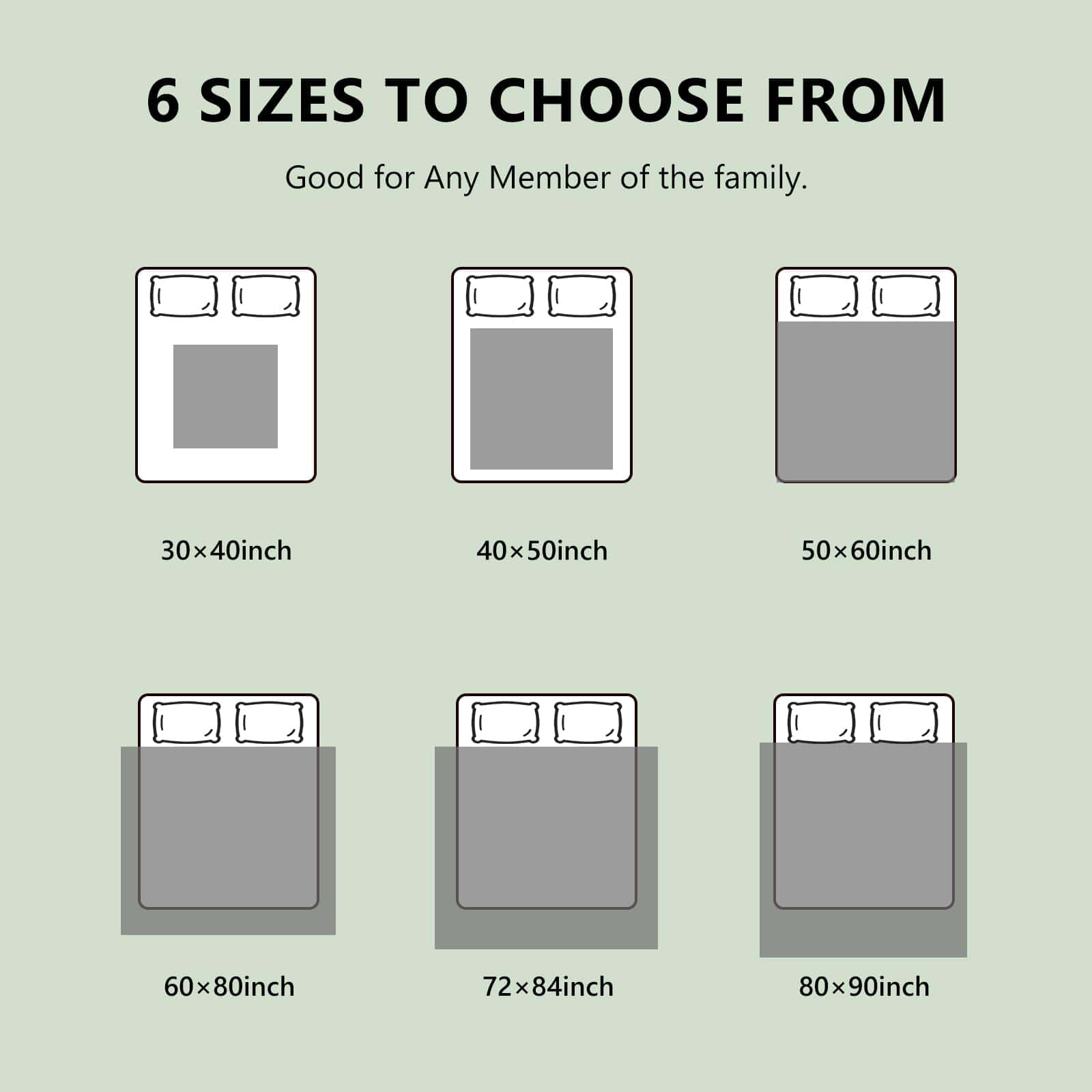 Manta de Punto Grueso L'AGRATY: 72''x84'' -Verde Salvia - Imagen 5