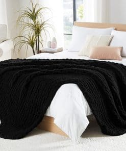 L'AGRATY Manta de Punto Grueso: 72''x84'' Manta de Punto