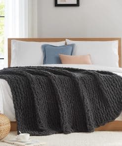 Manta de Punto Grueso L'AGRATY - Manta -Gris Oscuro