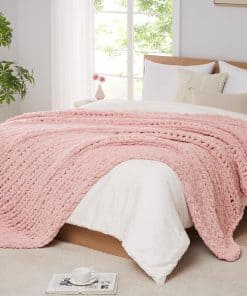 Manta de Punto Grueso L'AGRATY: 80''x90'' -Rosa