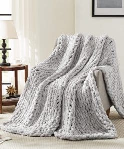 Manta de Punto Grueso L'AGRATY - Manta de -Gris