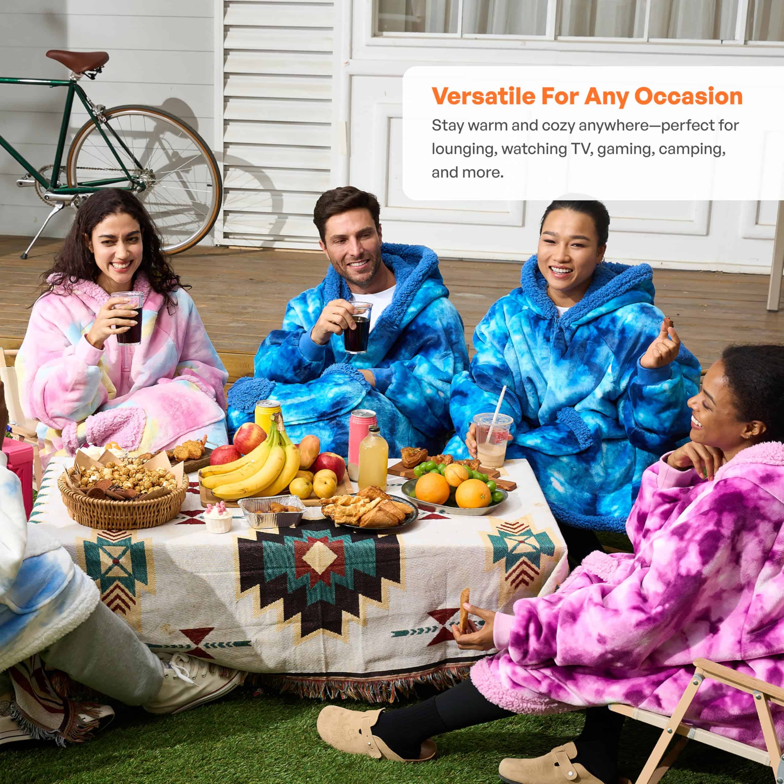 Manta con Capucha Giggling Getup para Mujeres Hombres - - Imagen 7