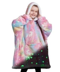Manta con Capucha Glow in The Dark para Niñas - Oversized