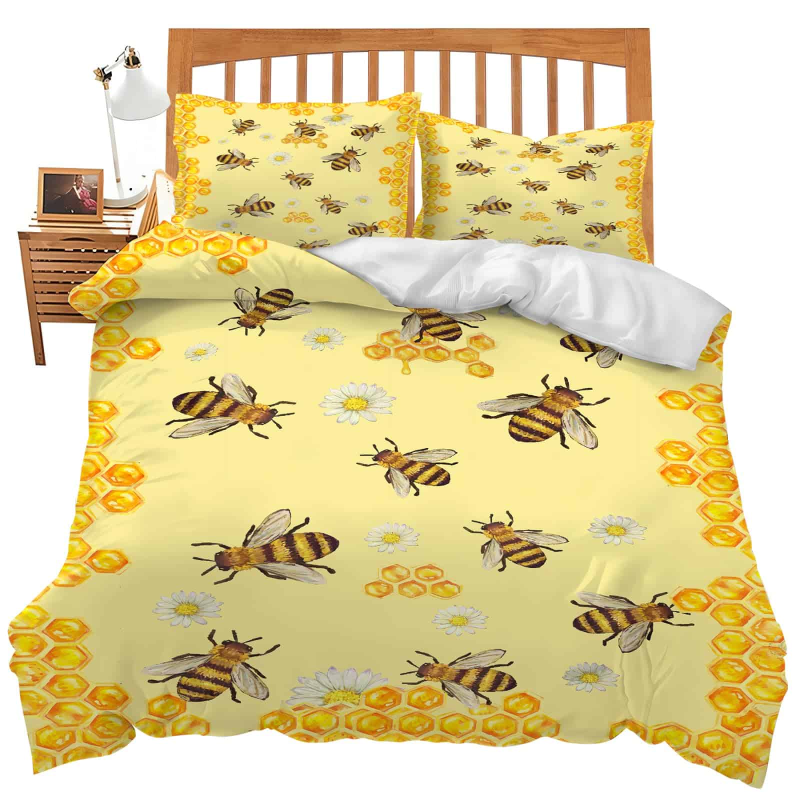 Juego de Ropa de Cama de Abeja Conjunto de Edredón Tema de