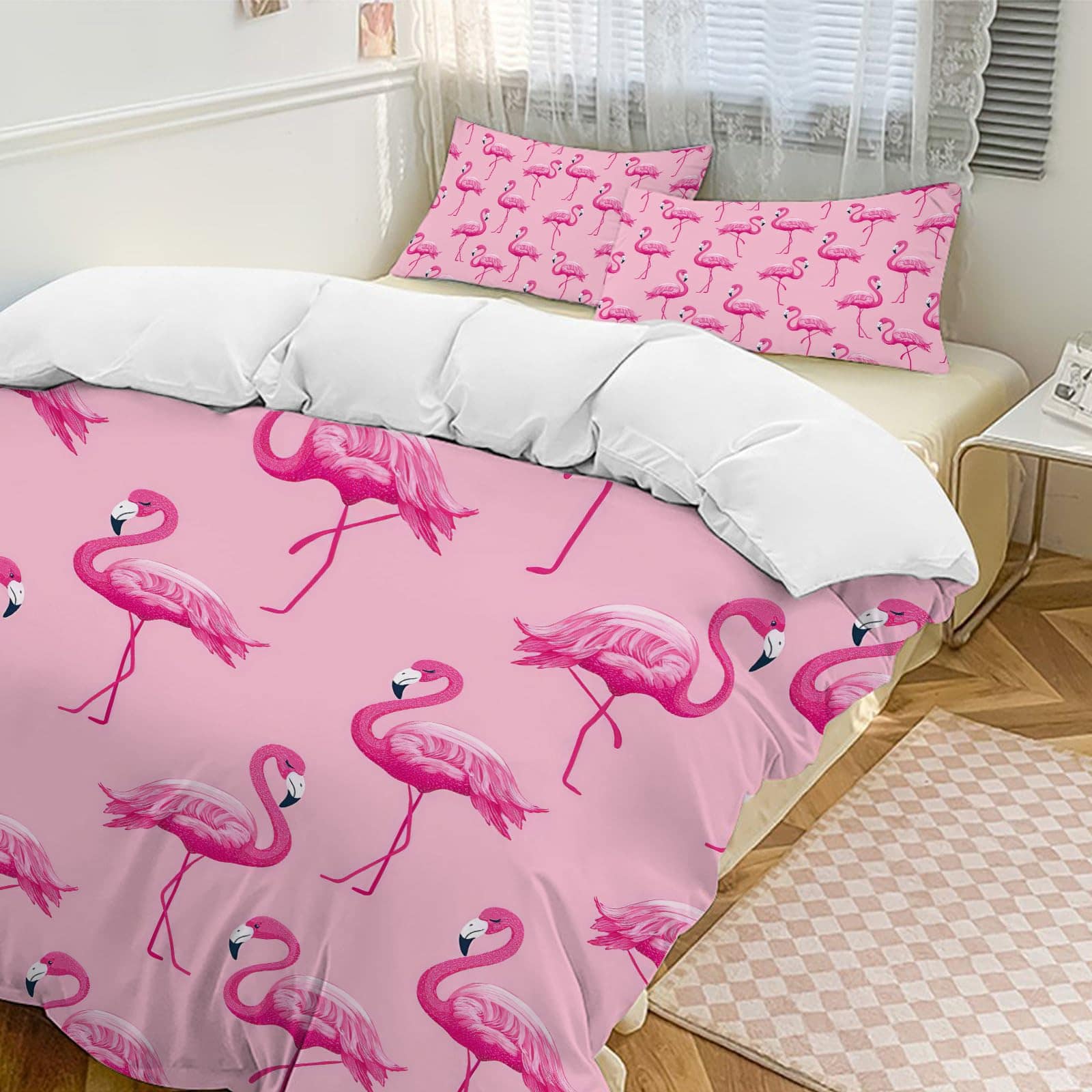 Set de Ropa de Cama de Flamenco Juego de Funda de Edredón - Imagen 3