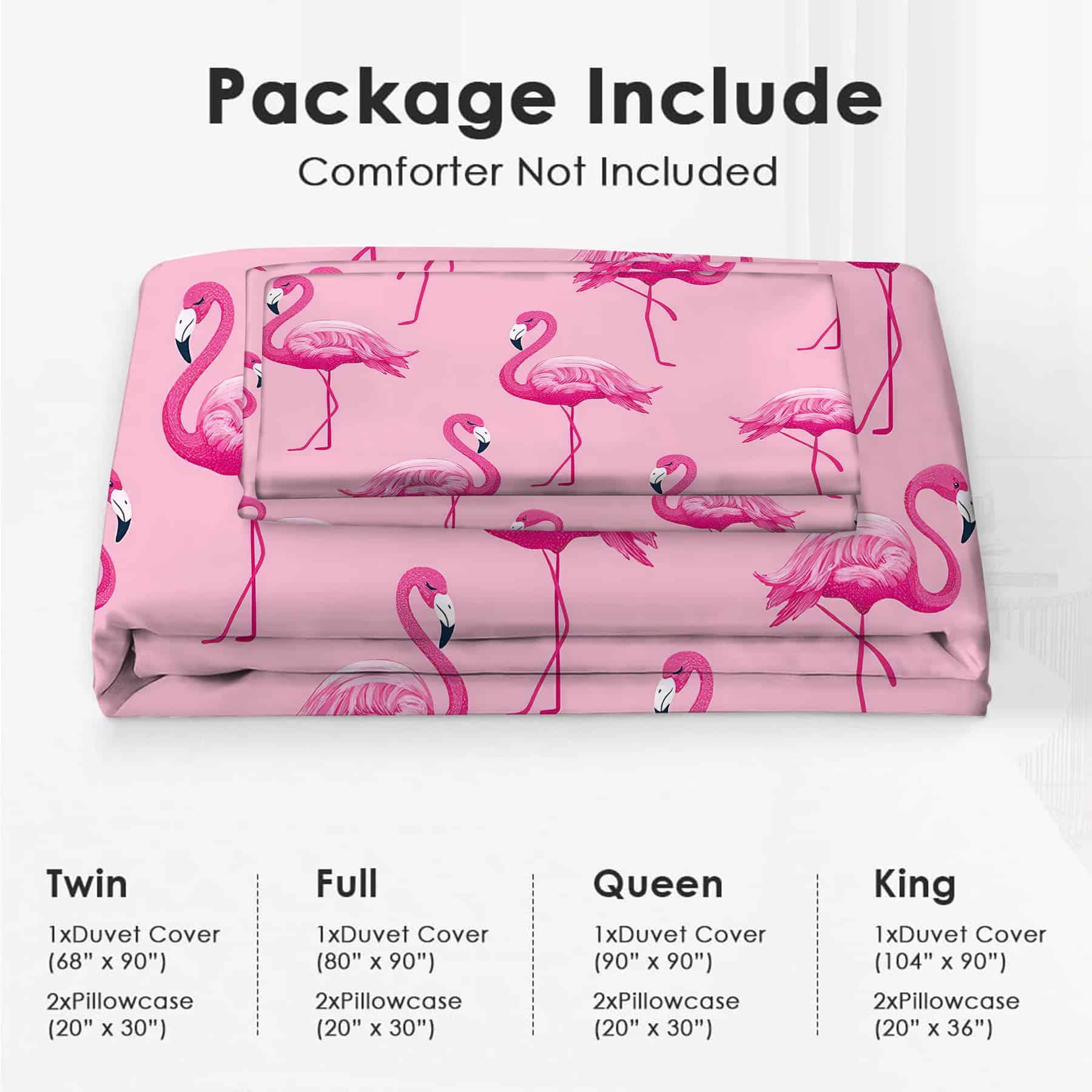 Set de Ropa de Cama de Flamenco Juego de Funda de Edredón - Imagen 5