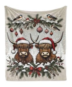 Manta de Navidad Lunarable, Búfalo Neo Trad con Gorro de
