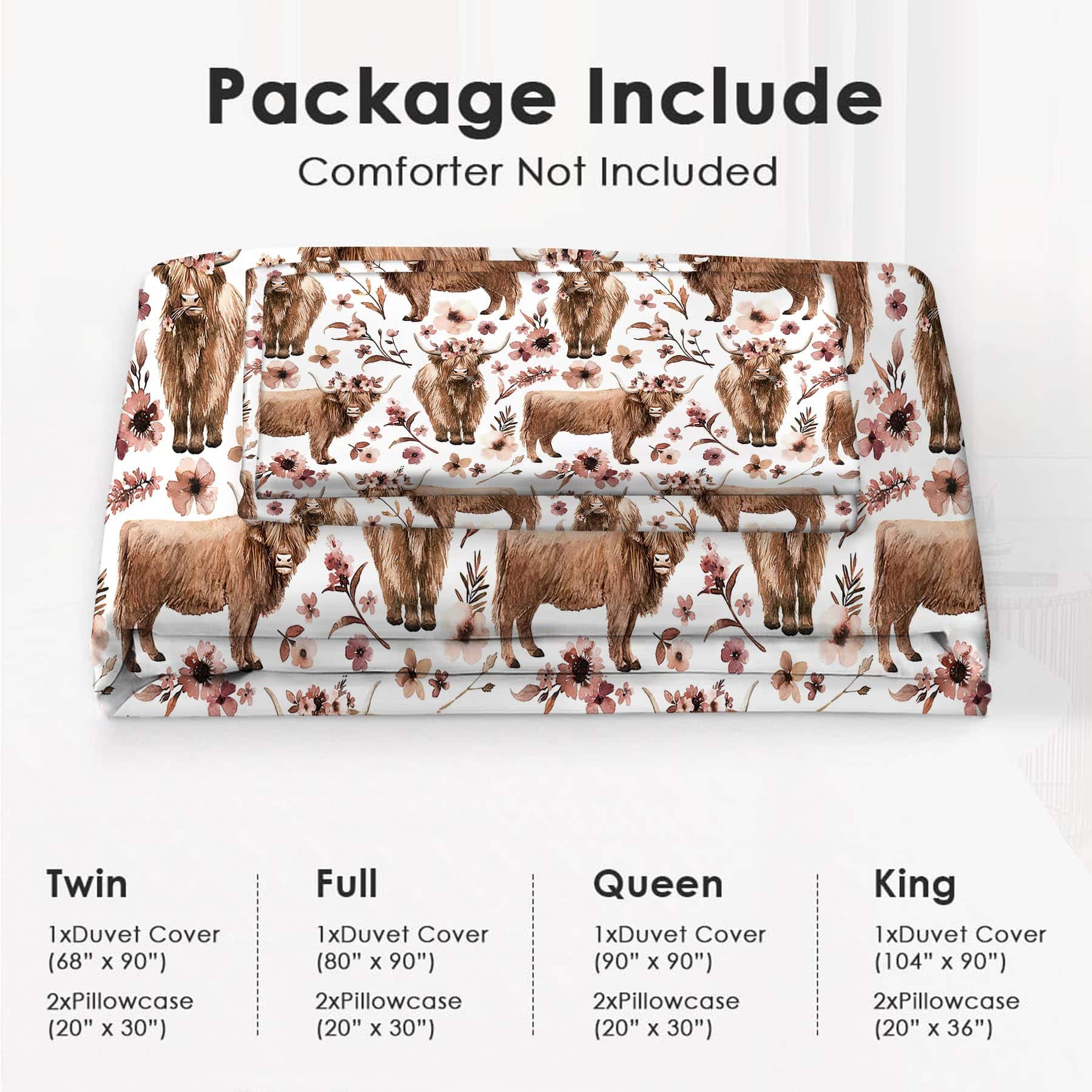 Juego de Funda de Edredón de Vaca Highland Juego de - Imagen 5