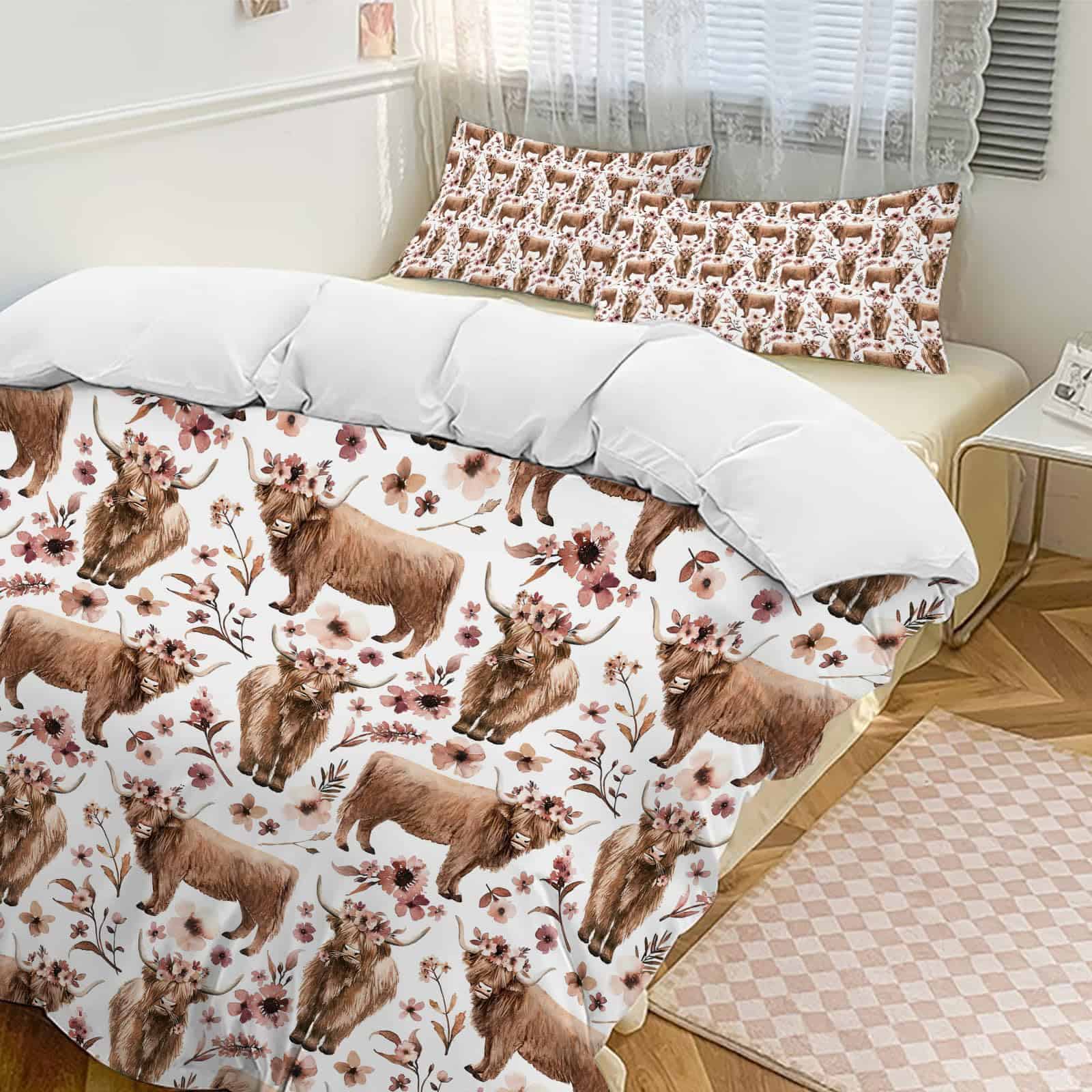 Juego de Funda de Edredón de Vaca Highland Juego de - Imagen 3